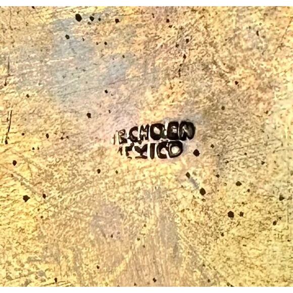 Vintage Mexican Mixed Metals Malachite Lapis Inlay Box - Picture 2 of 10